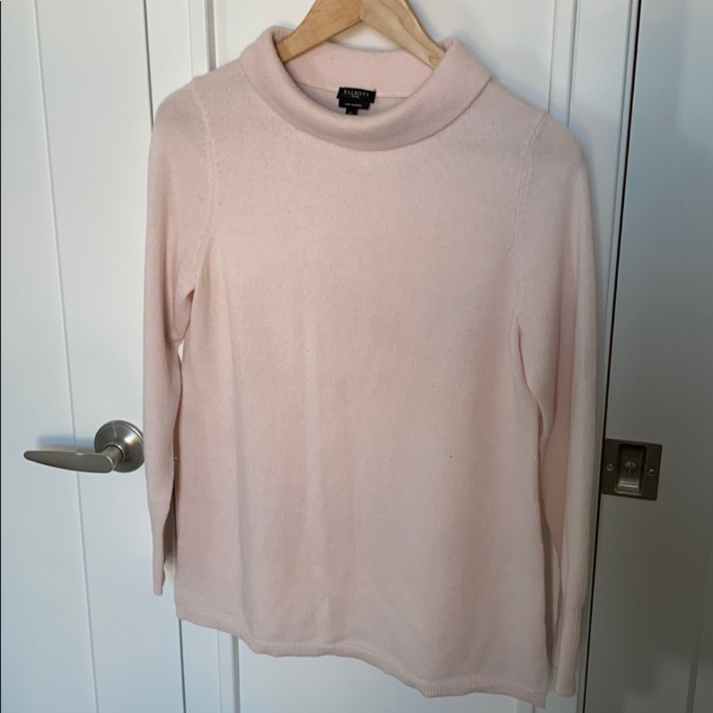 Talbots Blush Boat-neck cashmere sweater